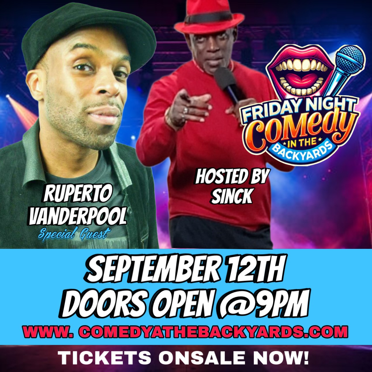 Comedy show on September 12, 2025